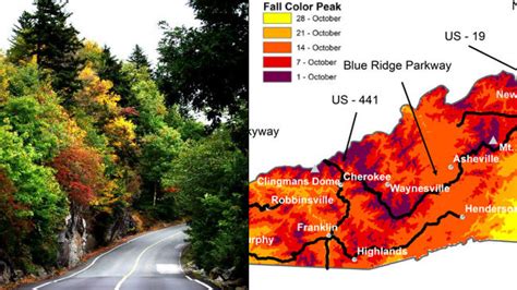 MAP North Carolina Fall Foliage Map 2021